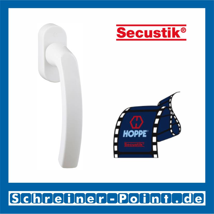 Hoppe Luxembourg Aluminium Fenstergriff F9016 verkehrsweiß Secustik 099/US952, 8104689, 8106577